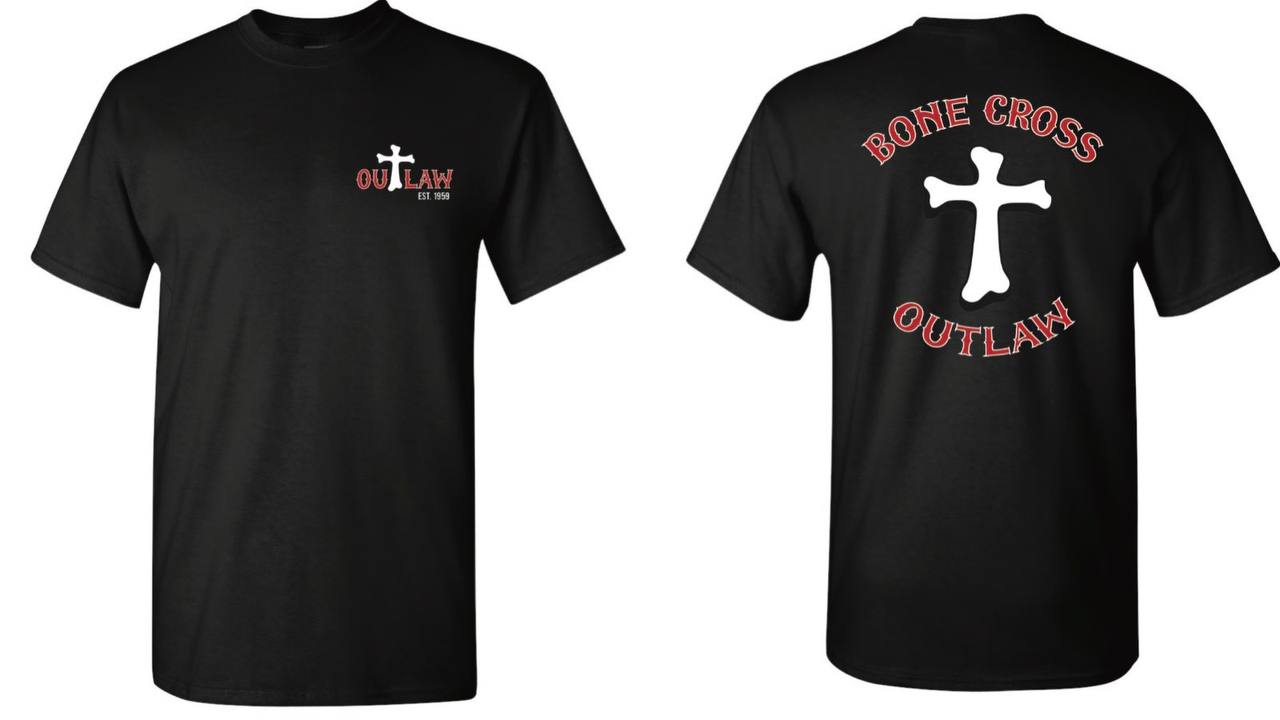 Bone Cross Outlaw T-Shirt Black